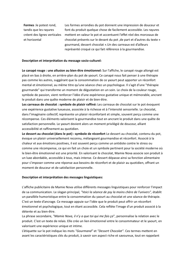 Analyse sémiologique d'une publicité Mamie Nova image 3